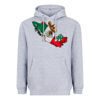 Heather Grey mexico Heavyweight Hoodie - CowhideDigitalArt