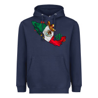 Navy mexico Heavyweight Hoodie - CowhideDigitalArt