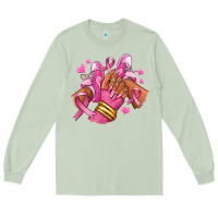 Matcha Breast Cancer afro girl sneakers Long Sleeve Tee - RanaPortraitStore