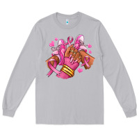 Moon Dust Breast Cancer afro girl sneakers Long Sleeve Tee - RanaPortraitStore