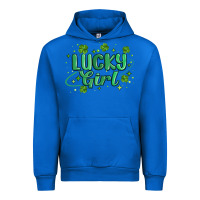 Cobalt lucky girl Urban Hoodie - MaliasSmallBusiness