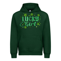 Forest Green lucky girl Urban Hoodie - MaliasSmallBusiness