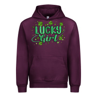 Mauve Wine lucky girl Urban Hoodie - MaliasSmallBusiness