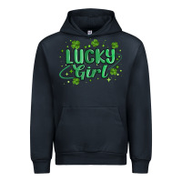 Navy lucky girl Urban Hoodie - MaliasSmallBusiness