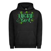 Pigment Black lucky girl Urban Hoodie - MaliasSmallBusiness