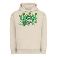 Pigment French Oak lucky girl Urban Hoodie - MaliasSmallBusiness