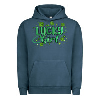 Pigment Midnight Navy lucky girl Urban Hoodie - MaliasSmallBusiness