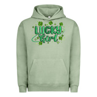 Pigment Oil Green lucky girl Urban Hoodie - MaliasSmallBusiness