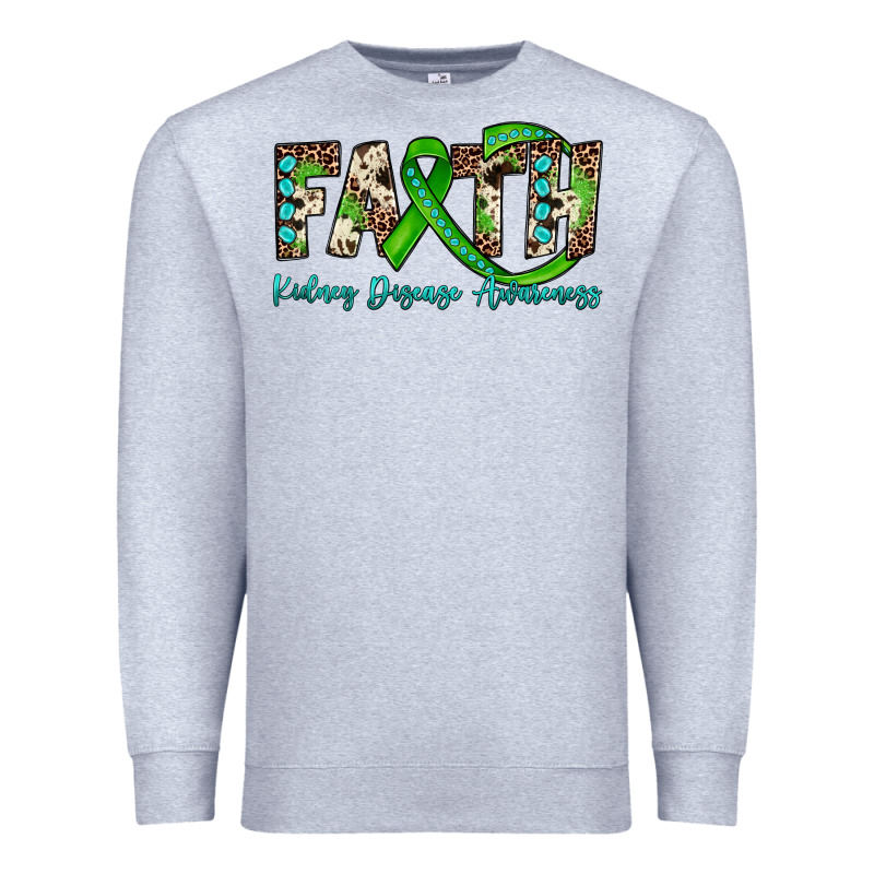 Faith Kidney Disease Awareness Premium Sweatshirt by JahusDesignShop | Teevron