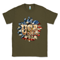 Army Green usa sunflower billie wilder Classic Tee - texasbilliewilder