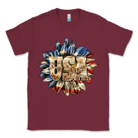 Burgundy usa sunflower billie wilder Classic Tee - texasbilliewilder