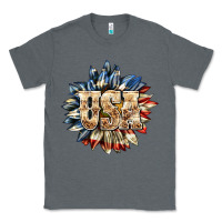 Charcoal Heather usa sunflower billie wilder Classic Tee - texasbilliewilder