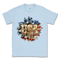 Dusty Blue usa sunflower billie wilder Classic Tee - texasbilliewilder