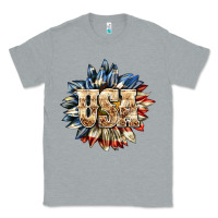 Heather Grey usa sunflower billie wilder Classic Tee - texasbilliewilder