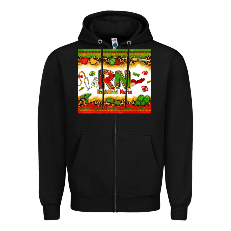 Registered Nurse Juneteenth Zipper Hoodie by Zillion Design Studio | Teevron