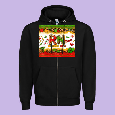 Registered Nurse Juneteenth Zipper Hoodie Designed By Zillion Design Studio