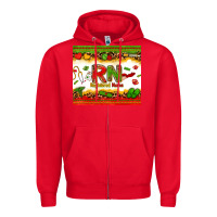 Red registered nurse juneteenth Zipper Hoodie - Zillion Design Studio
