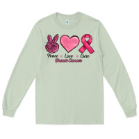 Matcha Peace Love Cure Cancer Long Sleeve Tee - RanaPortraitStore