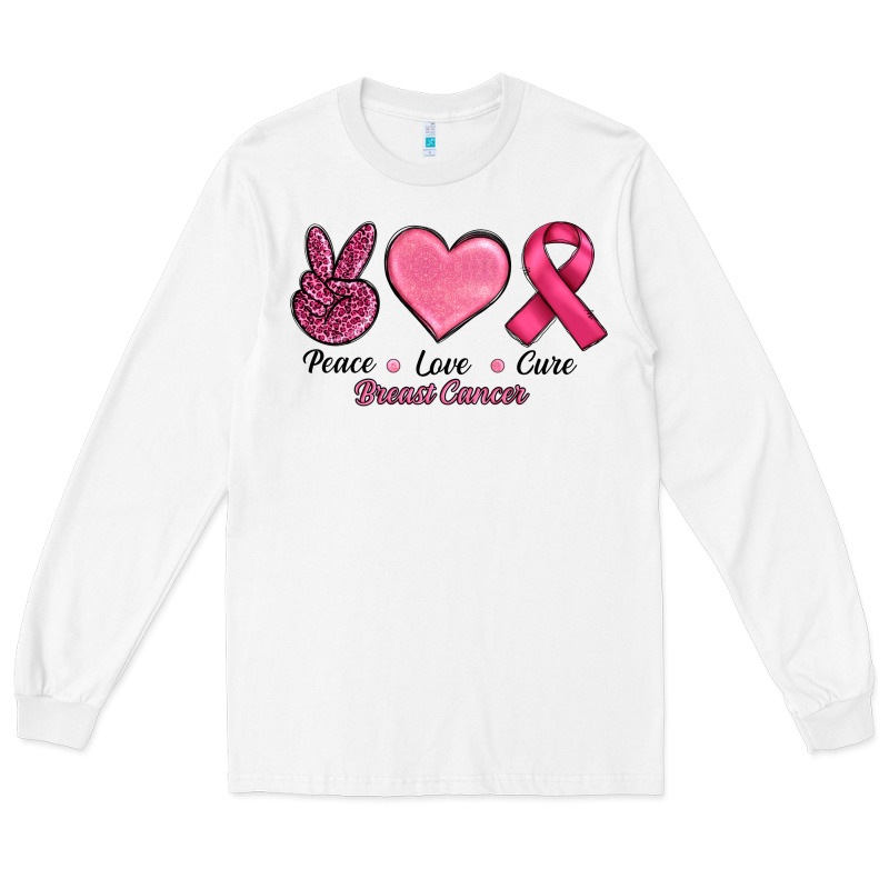 Peace Love Cure Cancer Long Sleeve Tee by RanaPortraitStore | Teevron