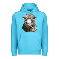 Ocean Blue dorset sheep head Premium Hoodie - LillyAllenDesigns