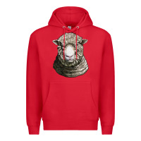 Red dorset sheep head Premium Hoodie - LillyAllenDesigns
