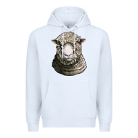 White dorset sheep head Premium Hoodie - LillyAllenDesigns