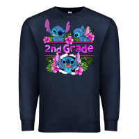 Navy preview flower stitch 2nd grade Premium Sweatshirt - AdoDesignShop