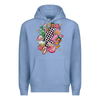Colony Blue pink christmas lightning bolt Premium Hoodie - AdoDesignShop