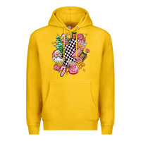 Lemon pink christmas lightning bolt Premium Hoodie - AdoDesignShop