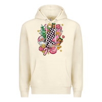 Sandshell pink christmas lightning bolt Premium Hoodie - AdoDesignShop