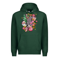 Sports Green pink christmas lightning bolt Premium Hoodie - AdoDesignShop