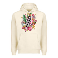 Tofu pink christmas lightning bolt Premium Hoodie - AdoDesignShop
