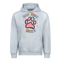 Heather Grey dog mom vibes Urban Hoodie - MaliasSmallBusiness