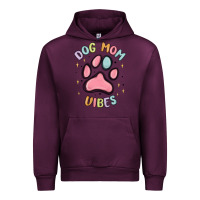 Mauve Wine dog mom vibes Urban Hoodie - MaliasSmallBusiness