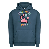 Pigment Midnight Navy dog mom vibes Urban Hoodie - MaliasSmallBusiness