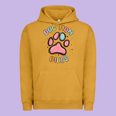 Dog Mom Vibes Urban Hoodie Designed By Maliassmallbusiness