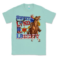 Seafoam western sweet land of liberty 4th july billie wilder Classic Tee - texasbilliewilder