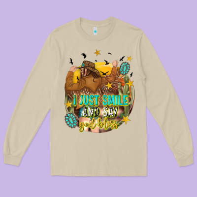 Long Sleeve Tee i just smile and say god bless