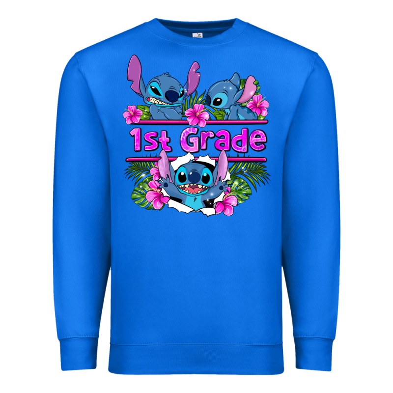 Preview Flower Stitch 1st Grade Premium Sweatshirt by AdoDesignShop | Teevron