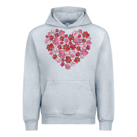 Heather Grey dog valentine Urban Hoodie - MaliasSmallBusiness