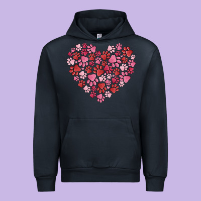 Dog Valentine Urban Hoodie Designed By Maliassmallbusiness
