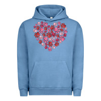 Pigment Pebble Blue dog valentine Urban Hoodie - MaliasSmallBusiness