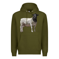 Army Green dorper sheep Premium Hoodie - LillyAllenDesigns