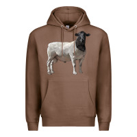 Chestnut dorper sheep Premium Hoodie - LillyAllenDesigns