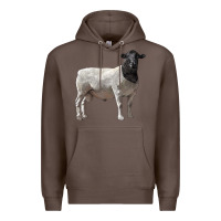 Coffee dorper sheep Premium Hoodie - LillyAllenDesigns