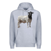 Heather Grey dorper sheep Premium Hoodie - LillyAllenDesigns