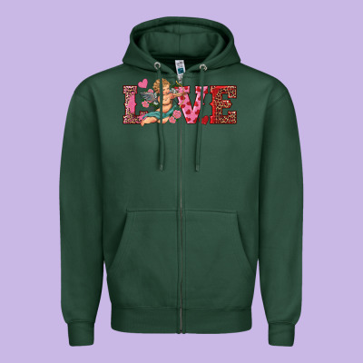 Love Cupid Zipper Hoodie Designed By Ranaportraitstore