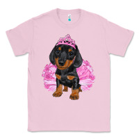 Bubblegum Pink balerina dachshund with tutu Classic Tee - RanaPortraitStore