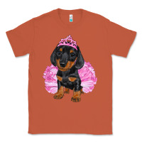 Copper balerina dachshund with tutu Classic Tee - RanaPortraitStore