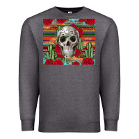 Charcoal Heather skull cactus Premium Sweatshirt - JahusDesignShop